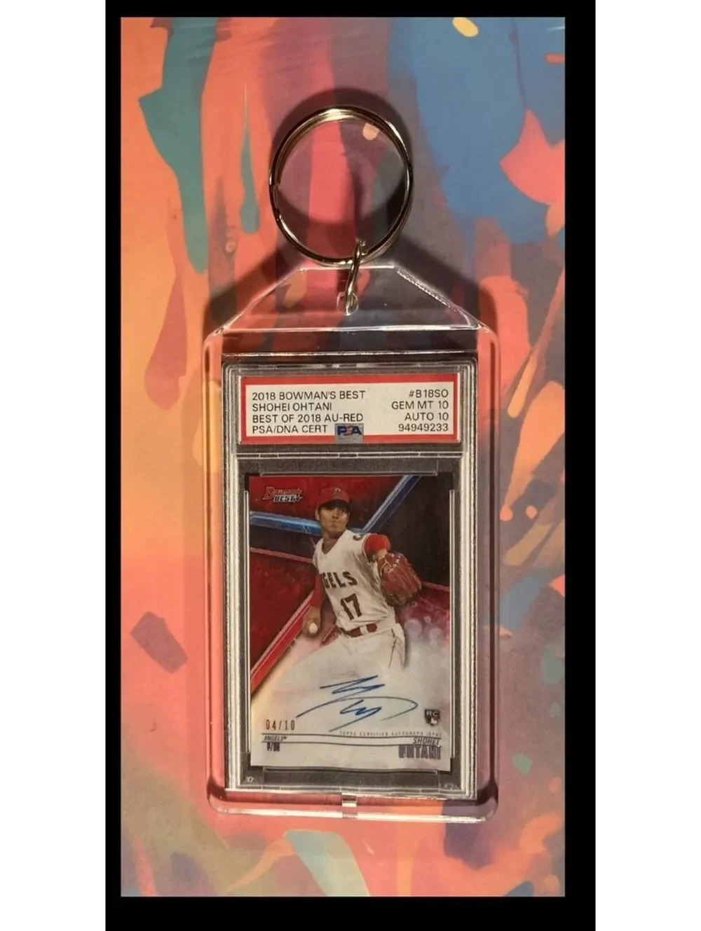 3025 Shohei Ohtani 2018 Bowman's Best Auto Custom Keychain-Great Gift